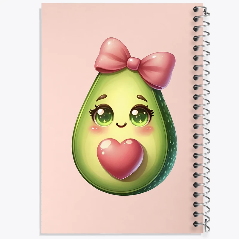 دفتر شطرنجی 50 برگ خندالو طرح آووکادو بامزه کد N4381