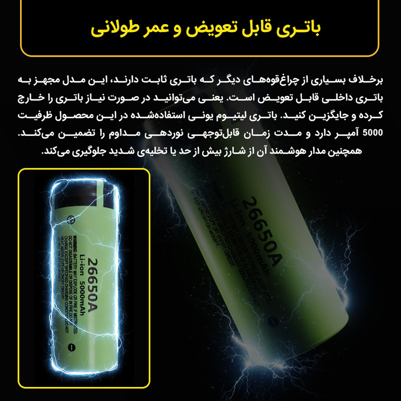 چراغ قوه دستی استرانگ مدل Multi-Function با نور مهتابی