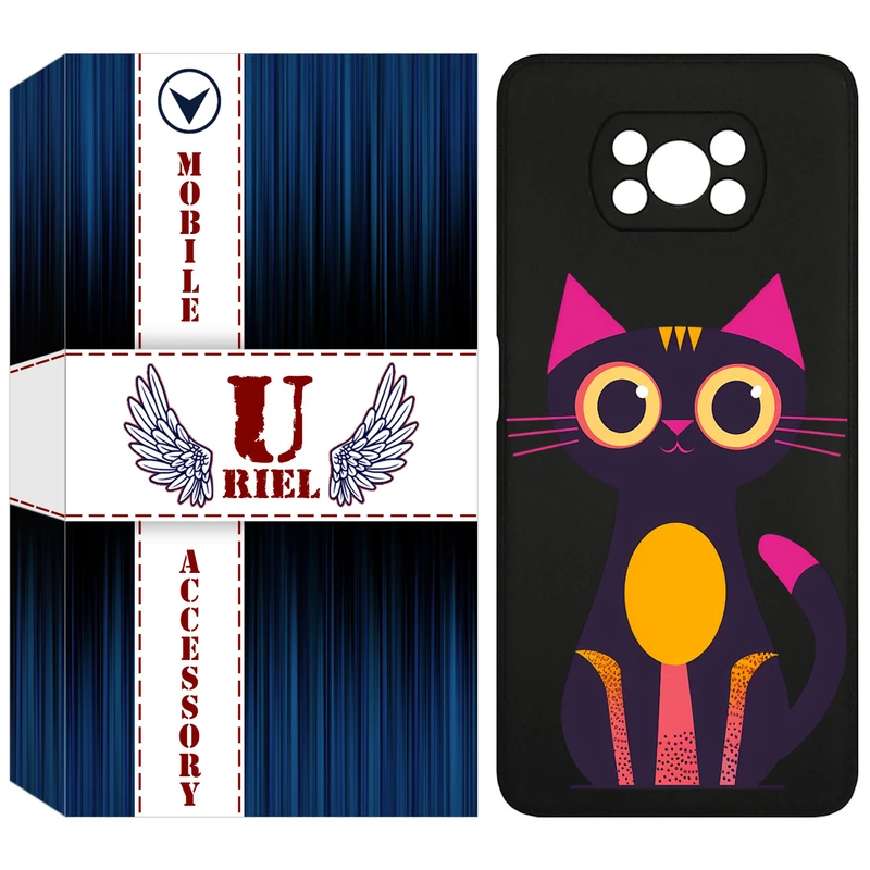 کاور یوریل مدل KSH کد 46 طرح گربه مناسب برای گوشی موبایل شیائومی Poco X3 / Poco X3 Pro