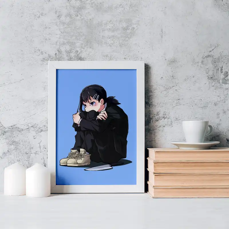 تابلو خندالو مدل کوبنی انیمه مرد اره ای کد 17990