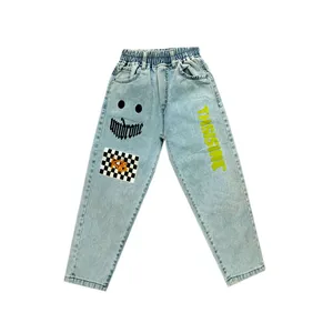 شلوار جین بچگانه مدل چاپ دار 2189