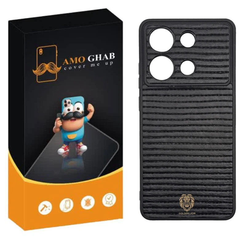 کاور عمو قاب طرح چرم مناسب برای گوشی موبایل شیائومی Redmi Note 13 4G