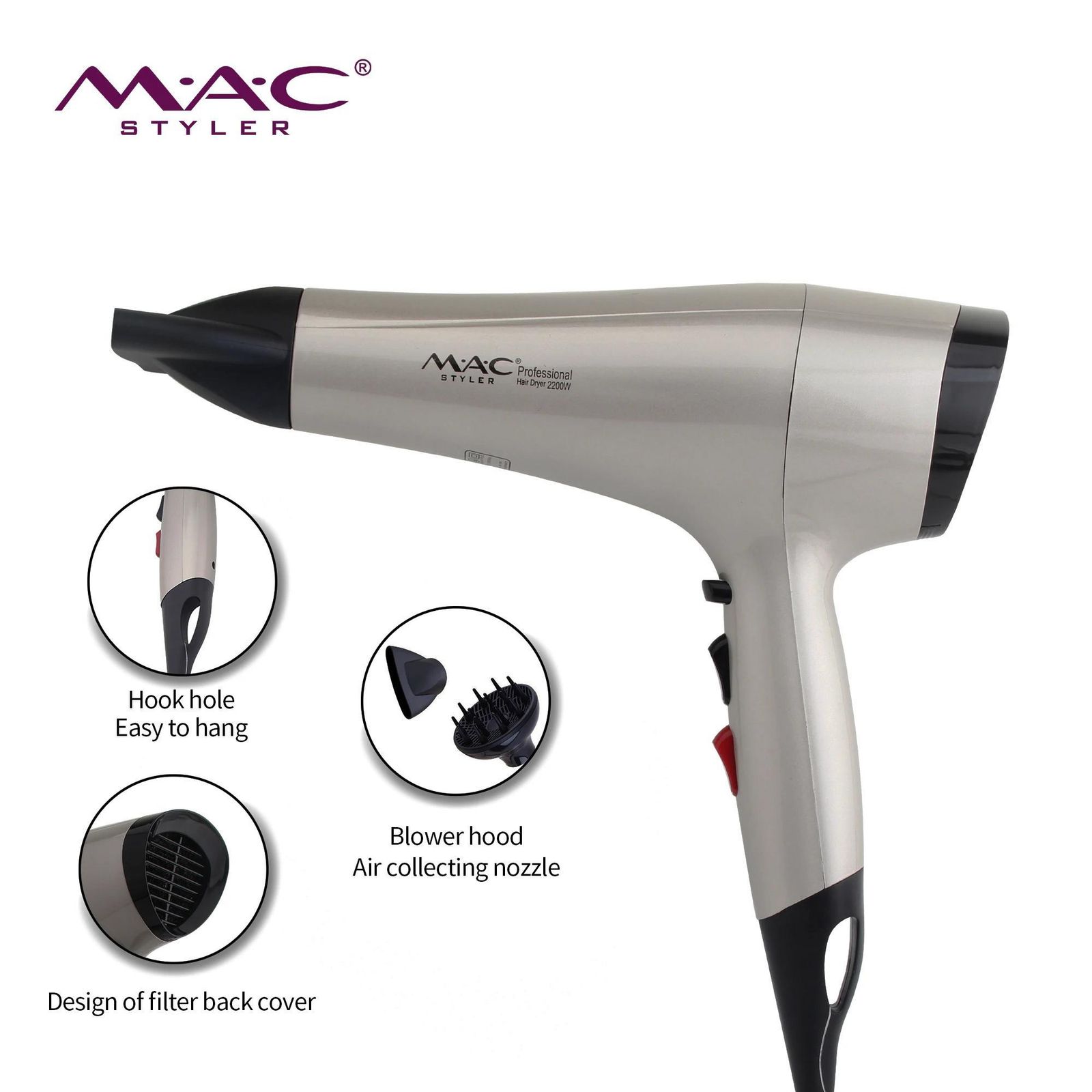 سشوار مک استایلر مدل MC-6626 -  - 5