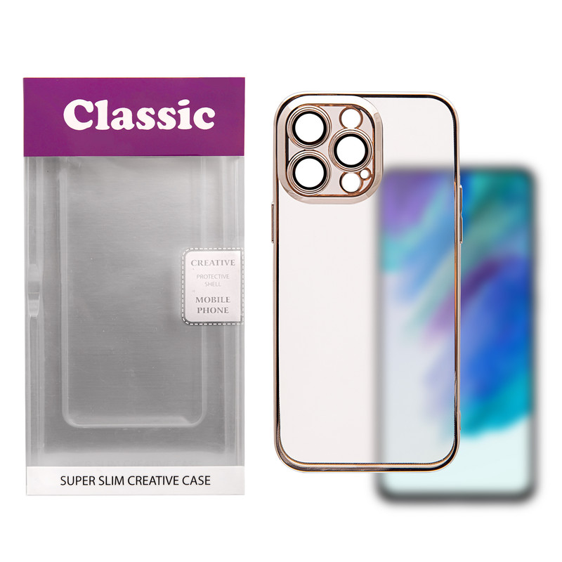 کاور کلاسیک طرح BARRIER/SHAFFAF مدل دورنگی KHO.788 مناسب برای گوشی موبایل اپل Iphone 12 PROMAX