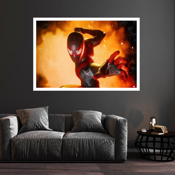 تابلو بکلیت طرح فیلم مرد عنکبوتی مدل قاب شاسی W-s8847