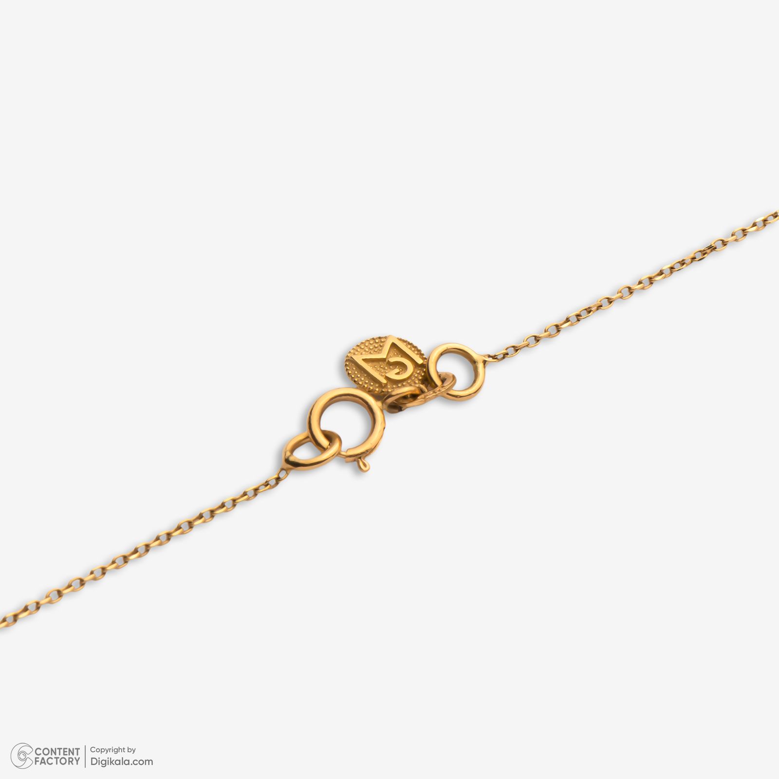 گردنبند طلا 18 عیار زنانه با زنجیر حلقه‌ای (فلامینگو) وی گالری مدل اشک کد NA8983 -  - 3
