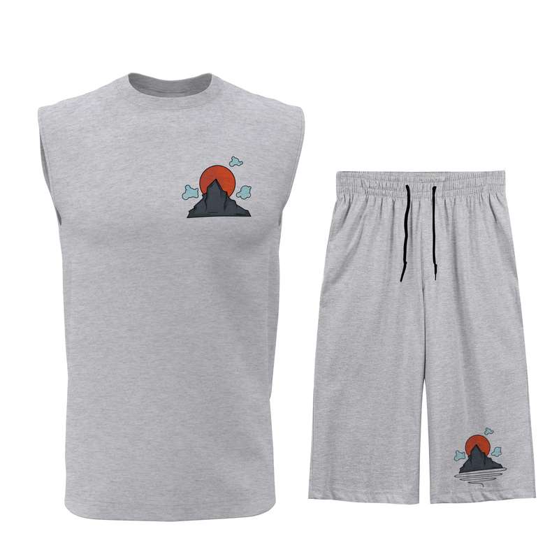 ست تاپ و شلوارک مردانه مدل M095G