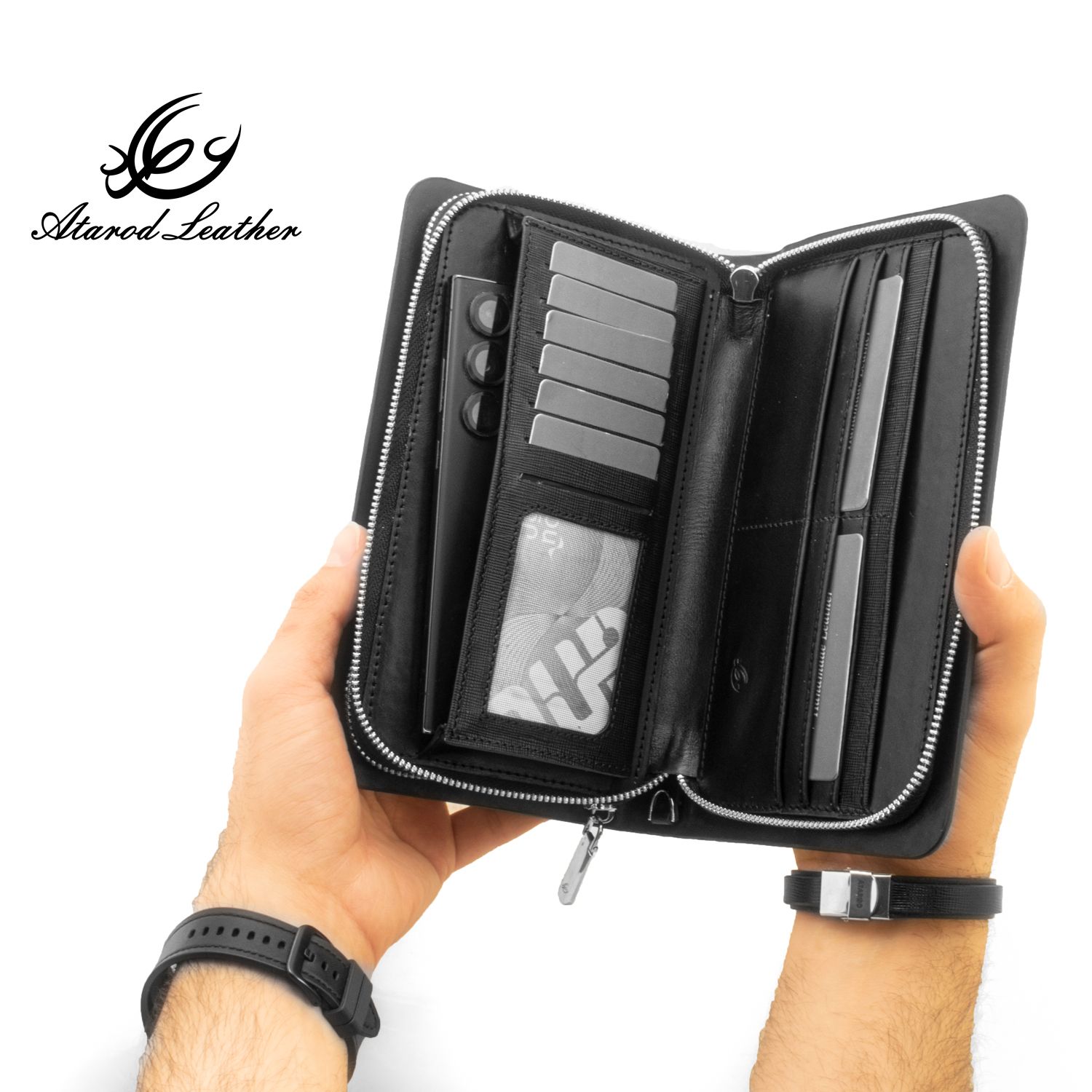 کیف مدارک چرم عطارد مدل چرم طبیعی کد K46 -  - 12
