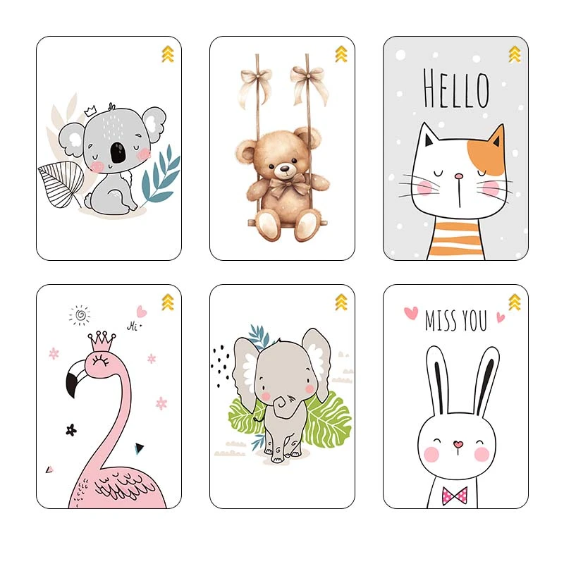 استيکر کارت کارنيکا طرح کودکان کد 14679 مجموعه 6 عددی