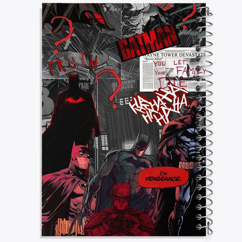 دفتر شطرنجی 50 برگ خندالو طرح بتمن (Batman) کد N2691