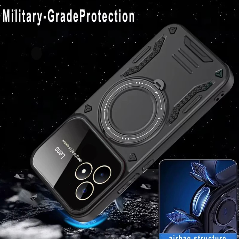 کاور گاردتک مدل Hybrid Armor مناسب برای گوشی موبایل ریلمی C51/C53/Note 50 به همراه بند