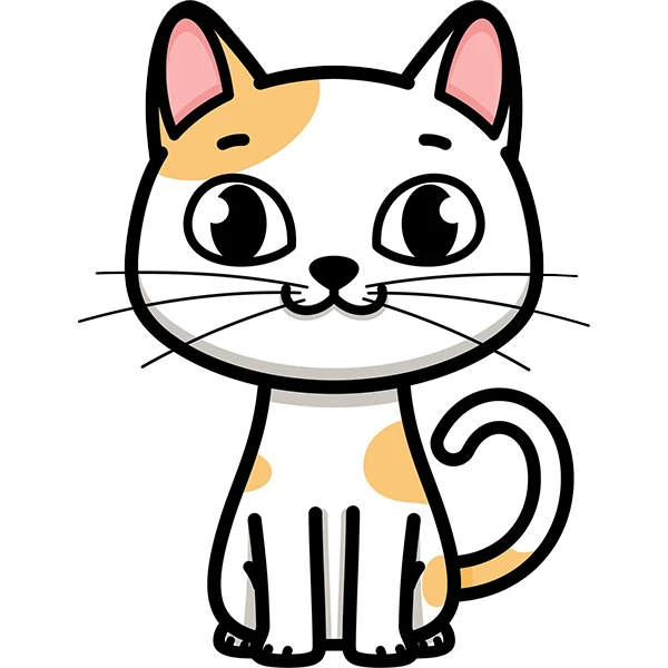 استیکر پارچه و لباس پاد آفرین طرح کارتونی گربه کد 5467