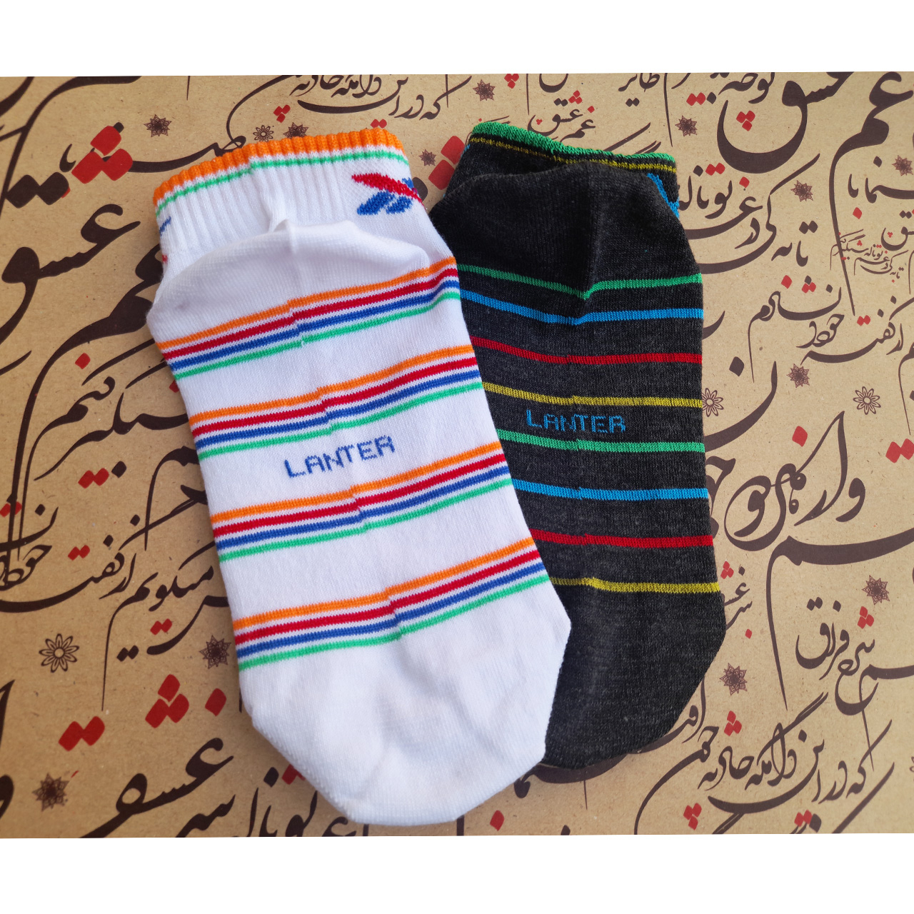 جوراب ساق کوتاه زنانه لنتر مدل مچی کد Pansy مجموعه 4 عددی