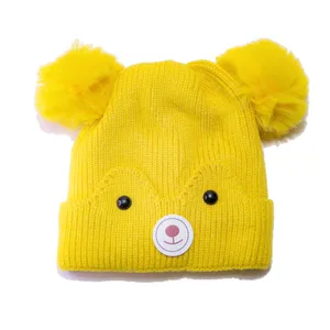 کلاه بافتنی بچگانه مدل فانتزی خرسی