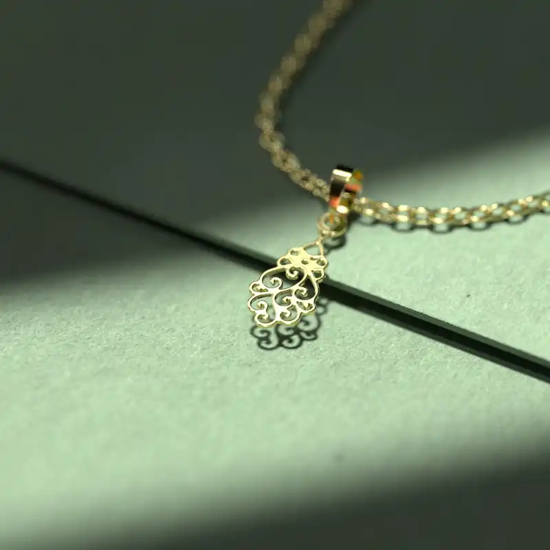 گردنبند طلا 18 عیار زنانه مدوپد مدل اسلیمی کد RR1170