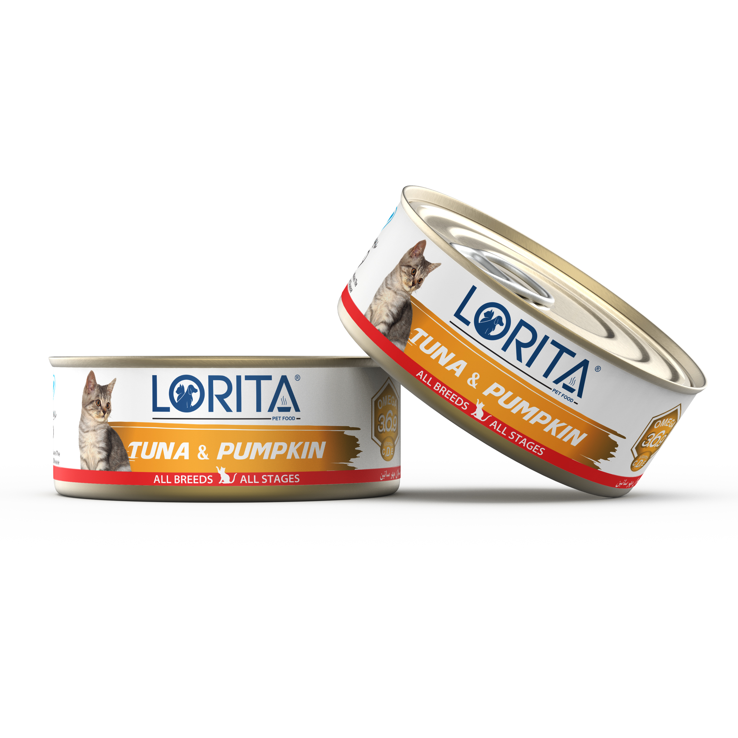 کنسرو غذای گربه لوریتا مدل NATURAL TUNA & PUMPKIIN وزن 90 گرم