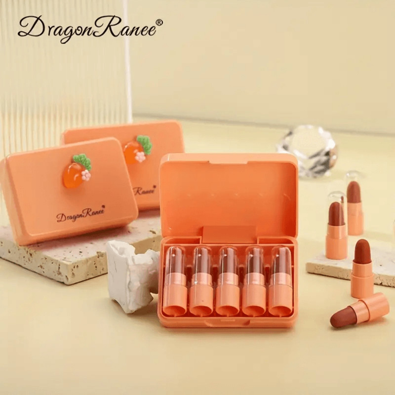 رژ لب جامد دراگون رانی مدل هویج بسته 5 عددی