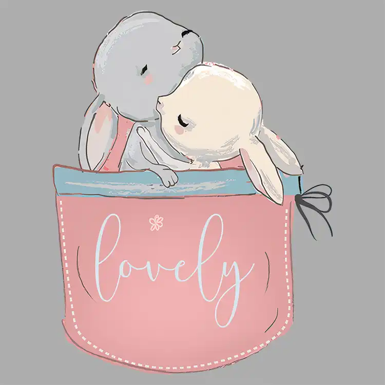 استیکر پارچه و لباس مدل دی تی اف طرح جیبی کد H10.598 مجموعه 5 عددی