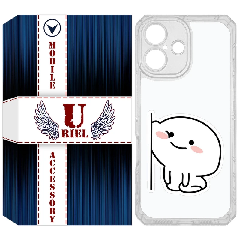 کاور یوریل مدل Clear کد 93 طرح لوس مناسب برای گوشی موبایل اپل iPhone 16