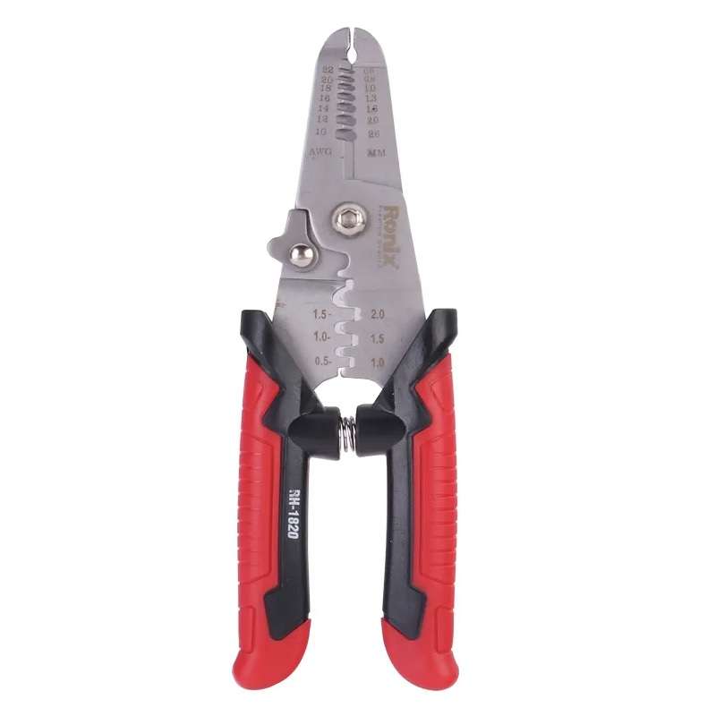 انبر سیم لخت کن رونیکس مدل RH-1820 سایز 7 اینچ انبر سیم لخت کن رونیکس مدل RH-1820 سایز 7 اینچ