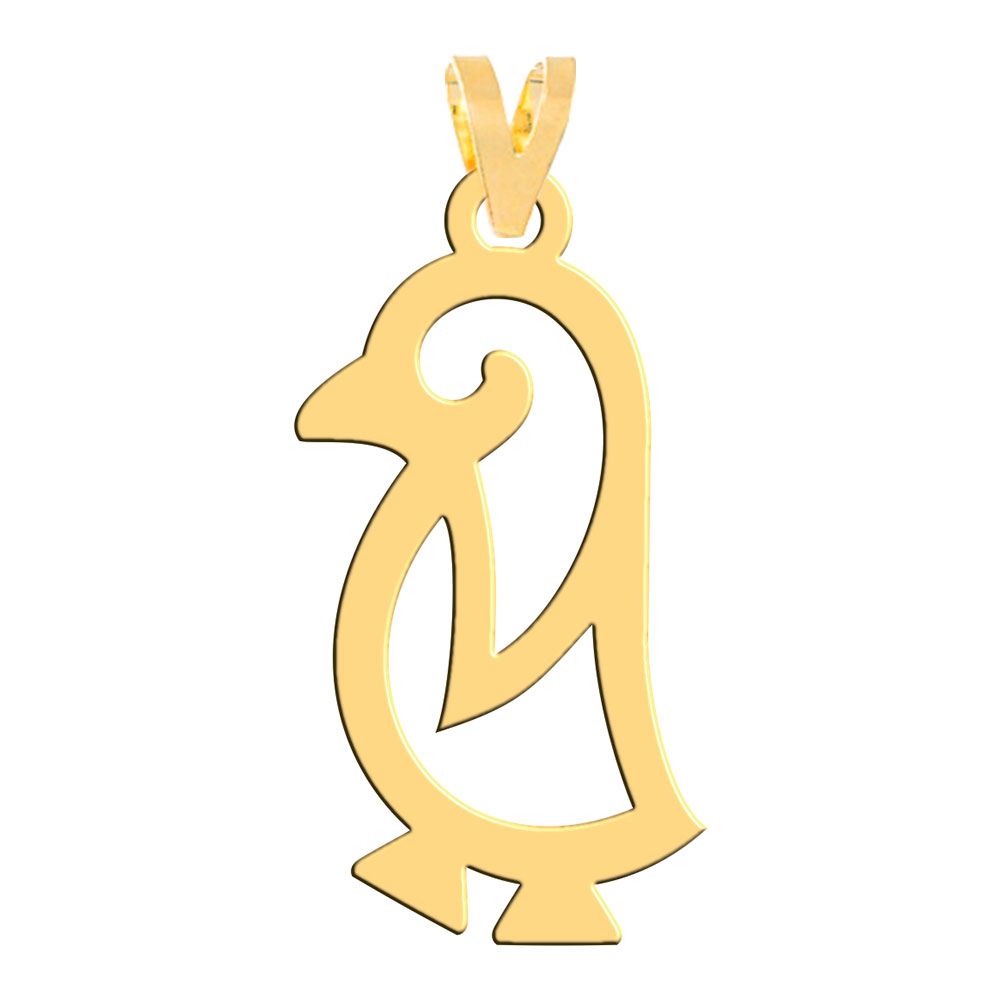آویز گردنبند طلا 18 عیار زنانه فرشته طرح پنگوئن مدل  WNL-000469 -  - 2