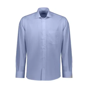 پیراهن آستین بلند مردانه مدل H-L رنگ آبی آسمانی