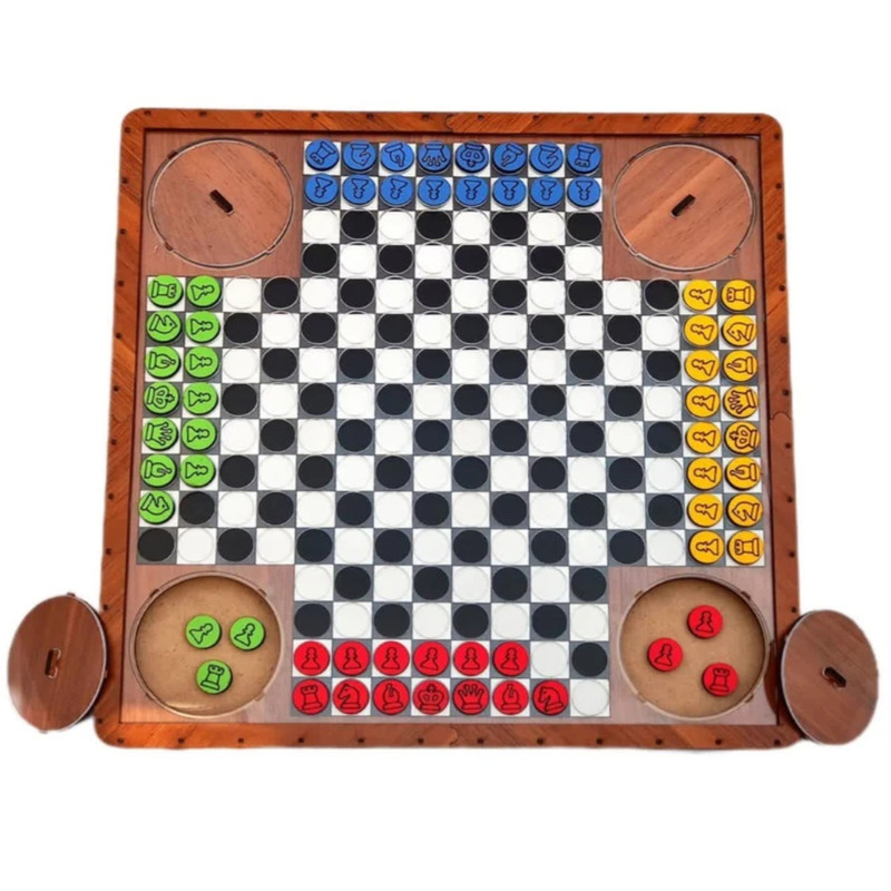 بازی فکری منچ و شطرنج مدل 4_44