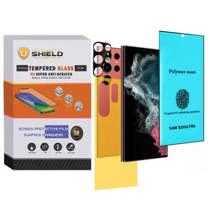 Ultimate Shield 3D-UPOLY camera lens protector for Samsung Galaxy S22 Ultra with screen protector and back protector