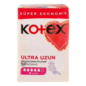 نوار بهداشتی نازک روز و شب کوتکس مدل Ultra Uzun سایز لارج بسته 18 عددی 