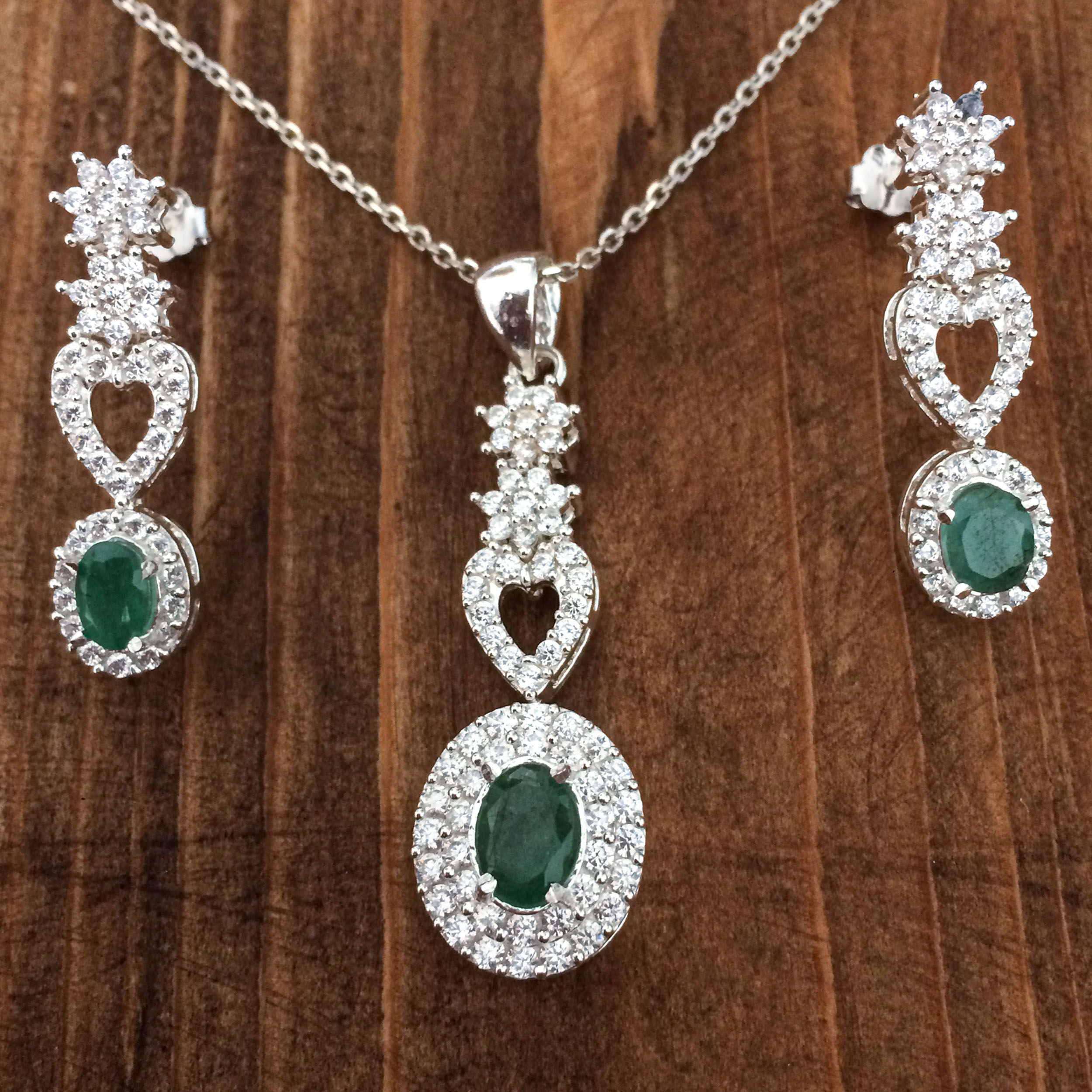 نیم ست نقره زنانه کد 2027