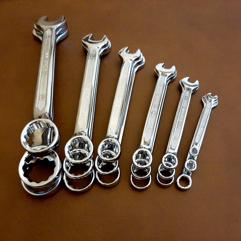 مجموعه 18 عددی آچار یک سر تخت یک سر رینگی توسن مدل TI-101-S18