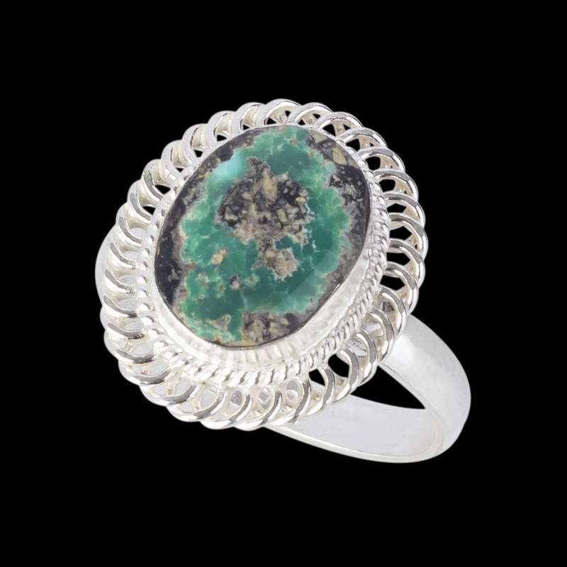 انگشتر نقره زنانه مدل فیروزه نیشابور کد NG5027