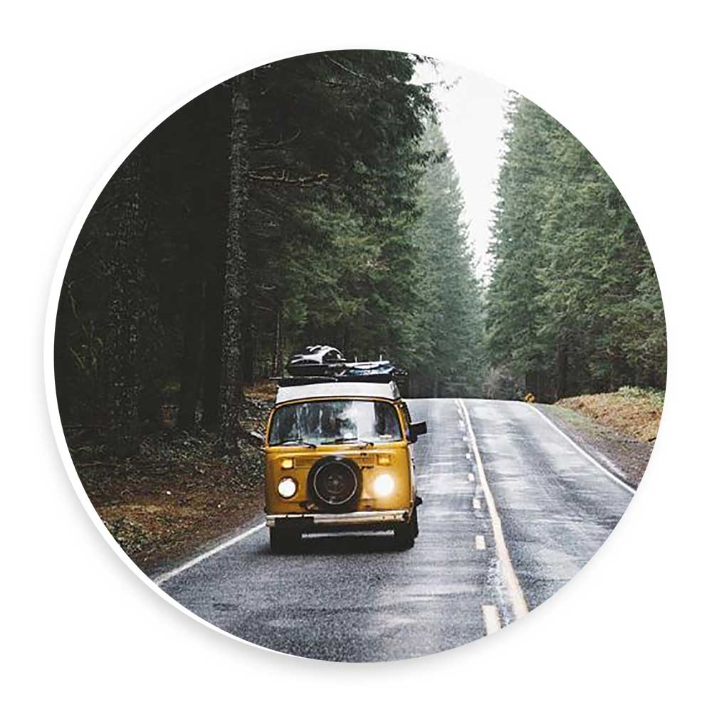   دیوارکوب طرح فولکس واگن وجاده جنگلی مدل wtb802