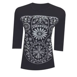 تی شرت آستین کوتاه زنانه مدل  گلدار کد DKCOP 286