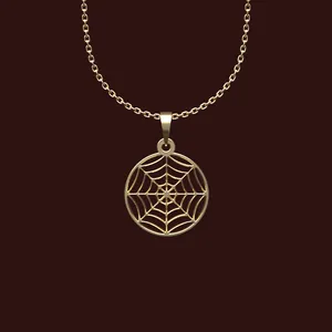 گردنبند طلا 18 عیار زنانه مدوپد مدل تارعنکبوت کد W2-1-1211