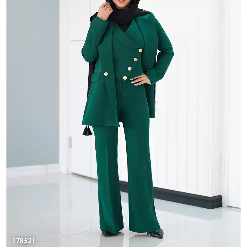 ست 3 تکه لباس زنانه السانا مدل تندیس کد 178521