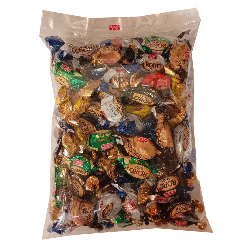 تافی کره ای مغزدار رورو مخلوط شیرین عسل - 500 گرم