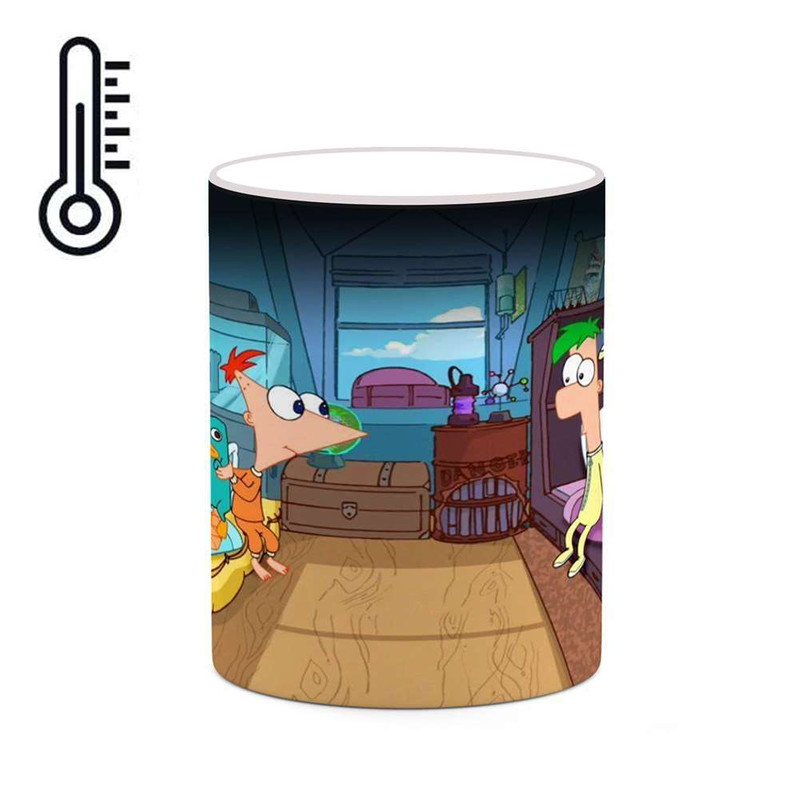ماگ حرارتی کاکتی طرح کارتون Phineas And Ferb مدل mgh22912