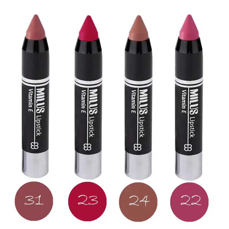 رژ لب مدادی میلوس کد MIF2 مجموعه 4 عددی