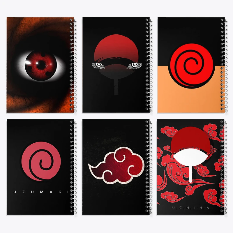 دفتر نقاشی 50 برگ خندالو طرح انیمه ناروتو کد 663 مجموعه 6 عددی
