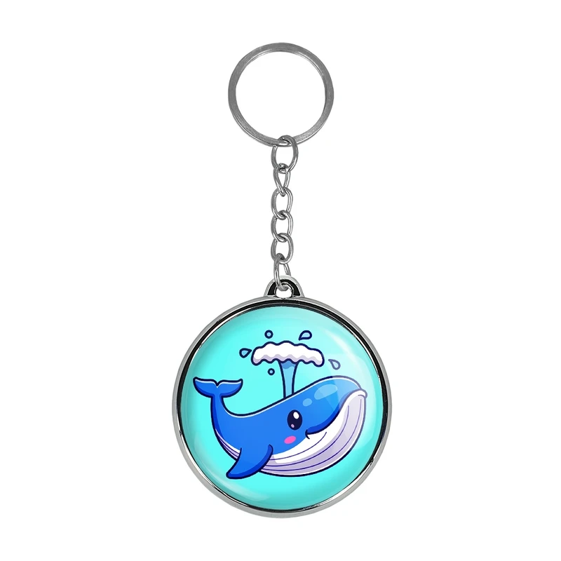 جاکلیدی خندالو طرح حیوانات بامزه نهنگ مدل دوطرفه کد 2964929650