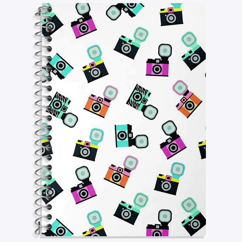 دفتر زبان 50 برگ خندالو مدل سه خط طرح دوربین عکاسی کد N1139