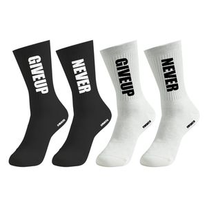 جوراب ورزشی ساق بلند زنانه چیاکو مدل NEVER GIVEUP کد 039 بسته 2 عددی