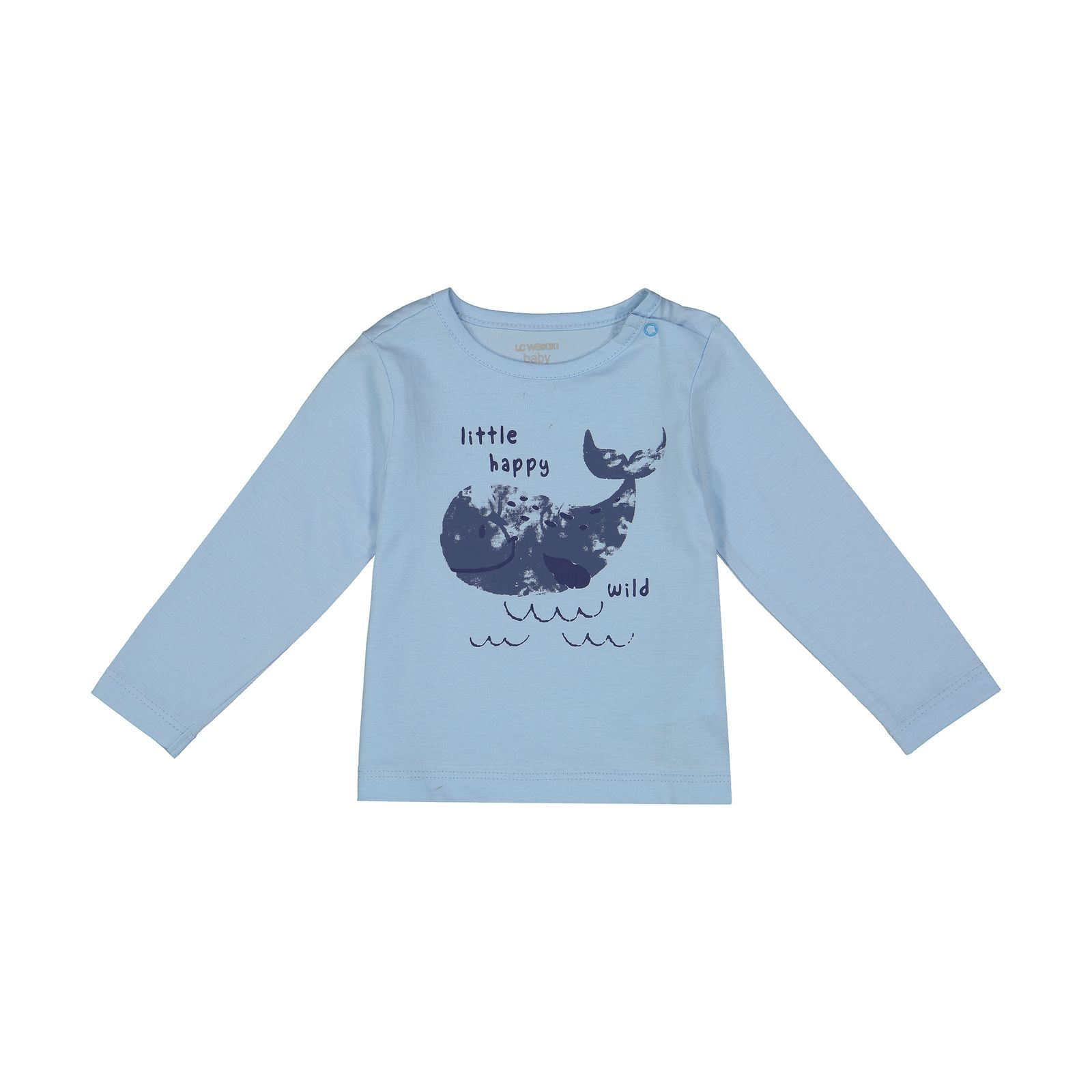 تی شرت آستین بلند نوزادی پسرانه مل اند موژ مدل S267667Z1-FQH-PALEAQUABLUE -  - 1