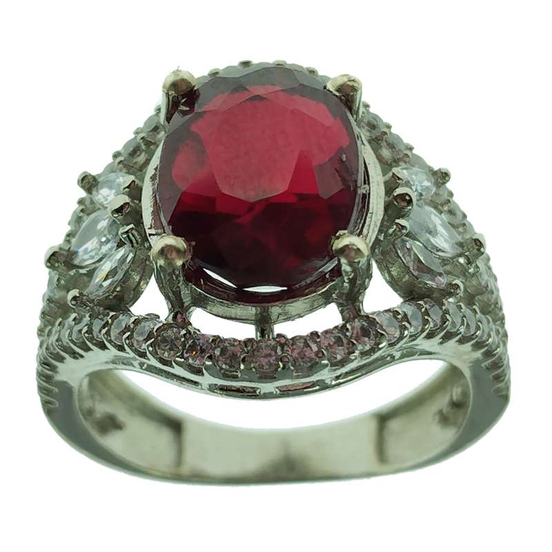 انگشتر نقره زنانه سلین کالا مدل یاقوت سرخ کد 54