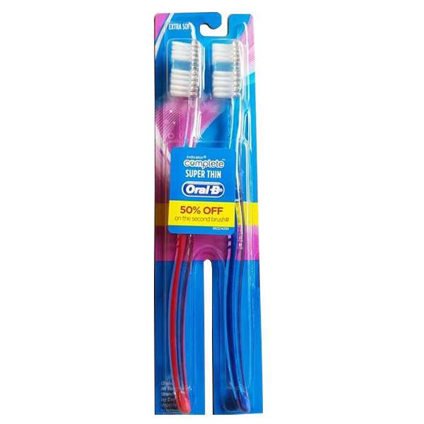 مسواک اورال-بی سری COMPLETE مدل SUPER THIN با برس خیلی نرم بسته 2 عددی مسواک اورال-بی سری COMPLETE مدل SUPER THIN با برس خیلی نرم بسته 2 عددی
