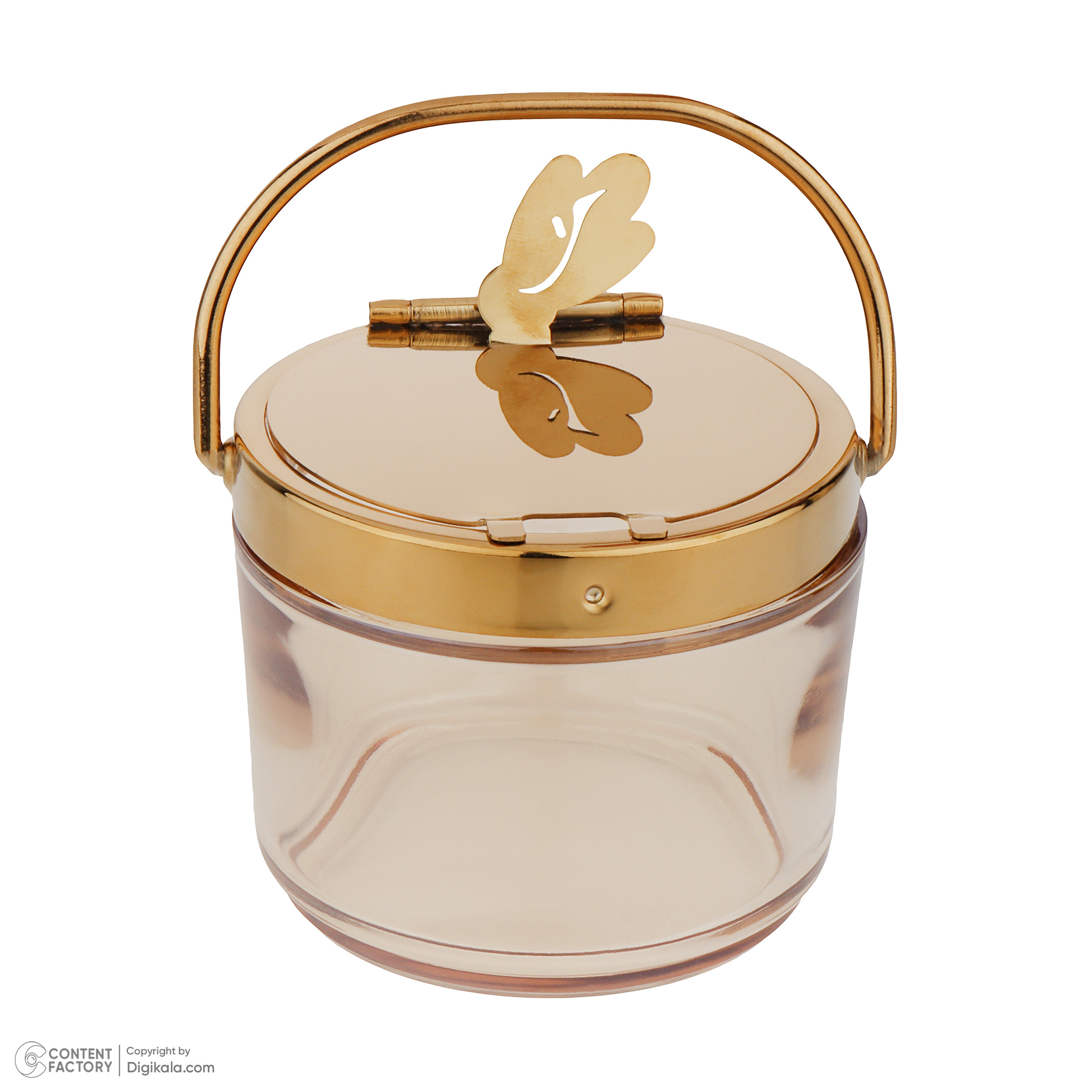 ظرف مربا و عسل مدل شیشه ای با طرح زنبور عسل - بدون بازو