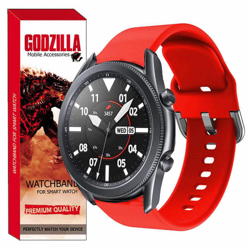 بند گودزیلا مدل Silicon-SQ مناسب برای ساعت هوشمند سامسونگ Galaxy Watch3 SM-R850 41mm