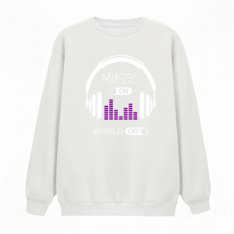 سویشرت زنانه مدل هدفون موزیک کد v1 