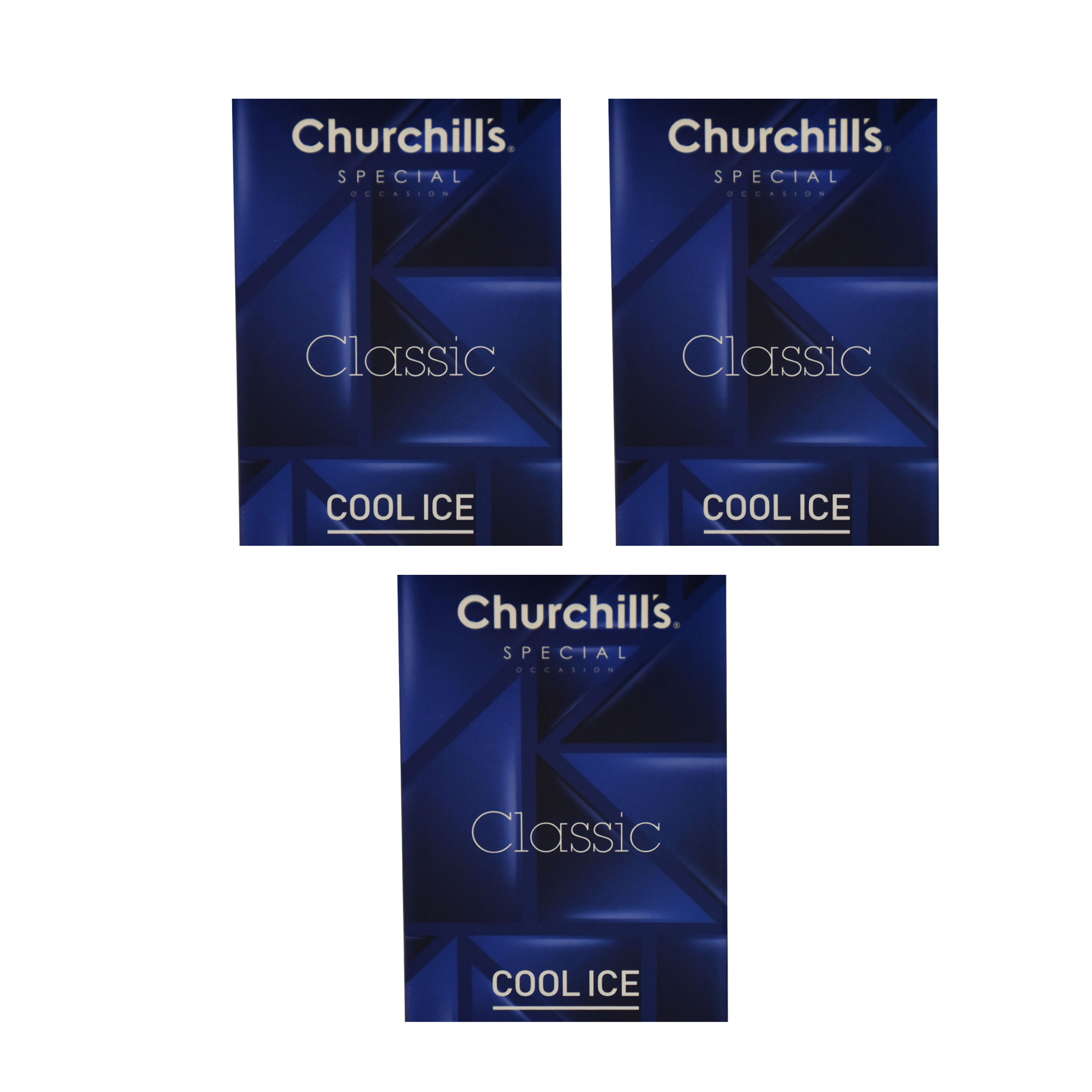 کاندوم چرچیلز مدل Classic Cool Ice مجموعه 3 عددی